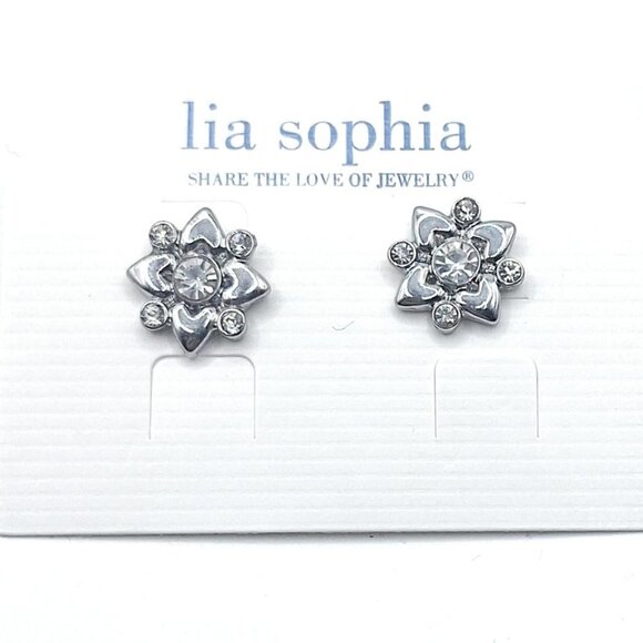BABY'S BREATH Retired lia sophia post earrings - Picture 1 of 1